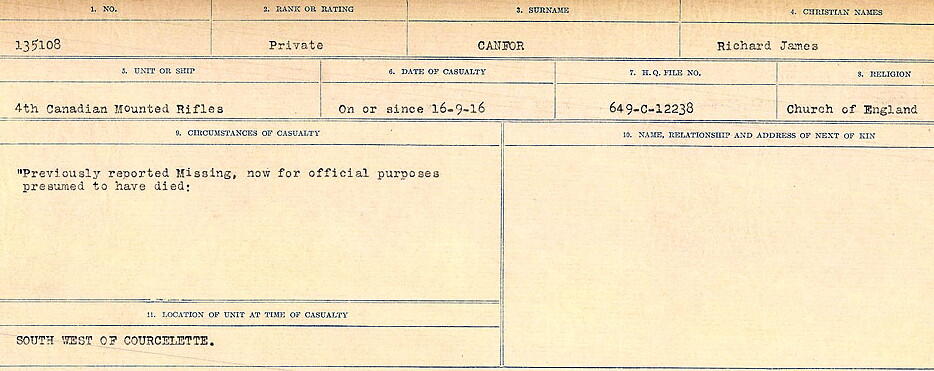Circumstances of Death Registers