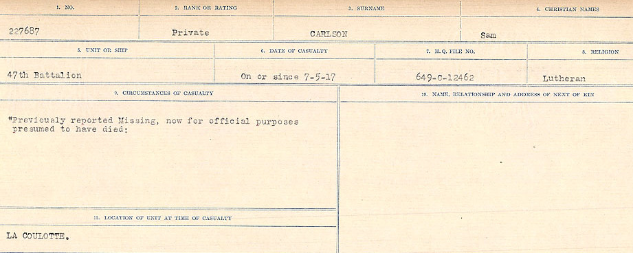 Circumstances of Death Registers