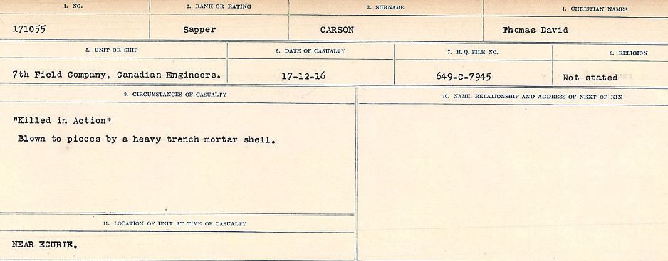 Circumstances of Death Registers