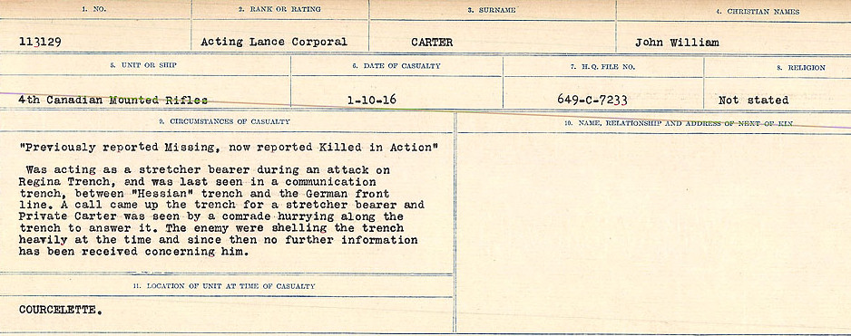 Circumstances of Death Registers