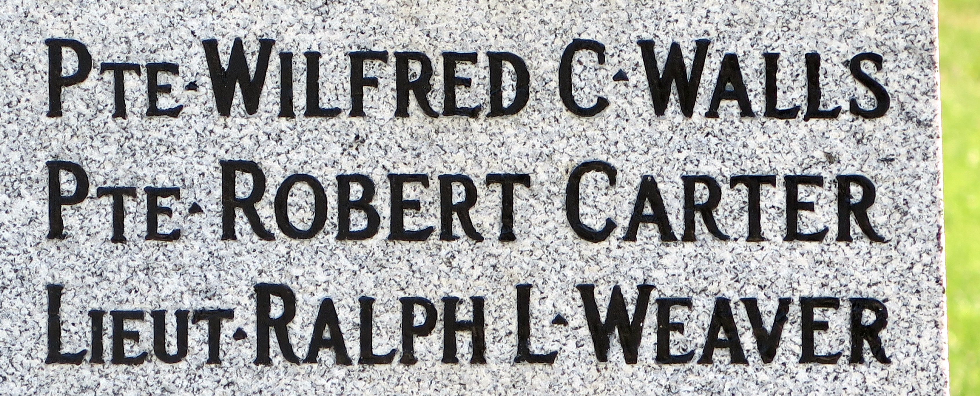 Inscription on War Memorial
