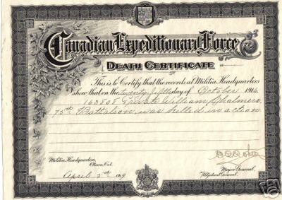 Death certificate