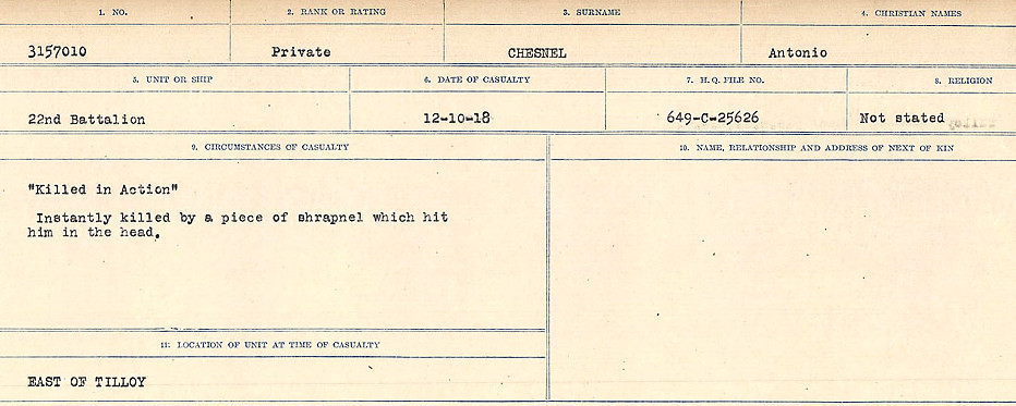 Circumstances of Death Registers