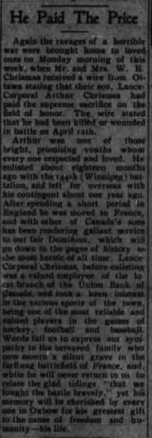 Photo of Arthur Edward Chrismas