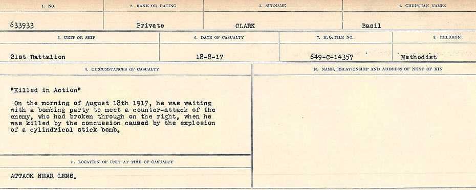 Circumstances of Death Registers