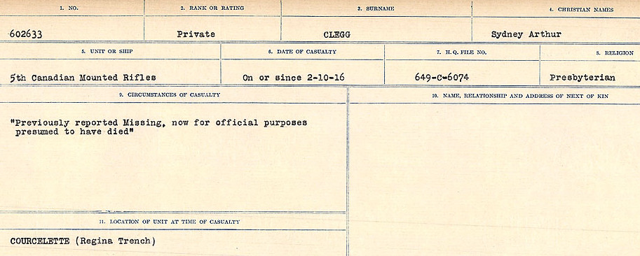 Circumstances of Death Registers