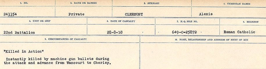 Circumstances of Death Registers
