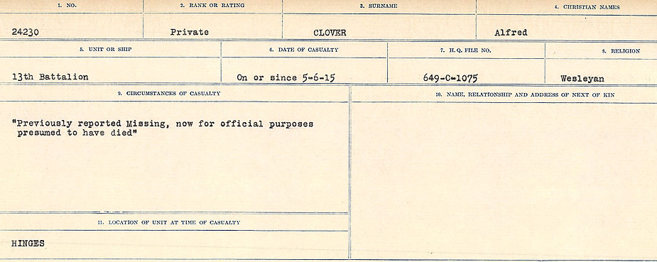 Circumstances of Death Registers