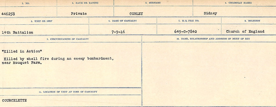 Circumstances of Death Registers