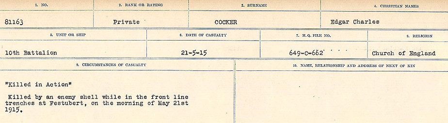 Circumstances of Death Registers