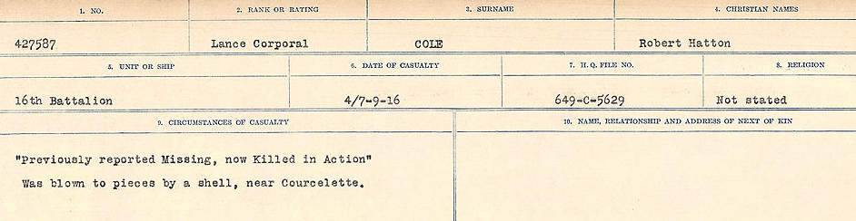Circumstances of Death Registers