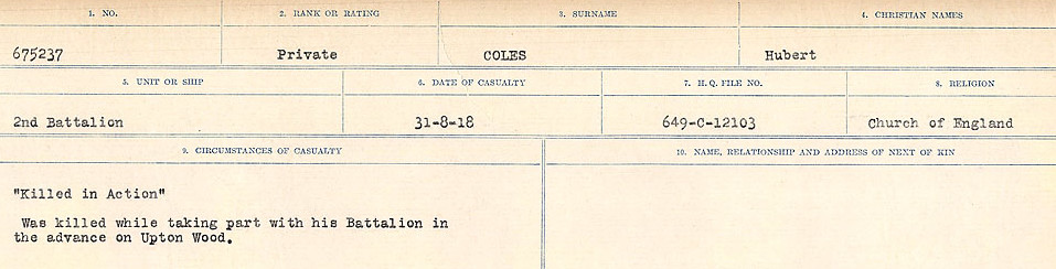 Circumstances of Death Registers