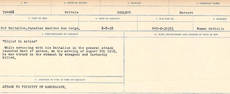 Circumstances of Death Registers