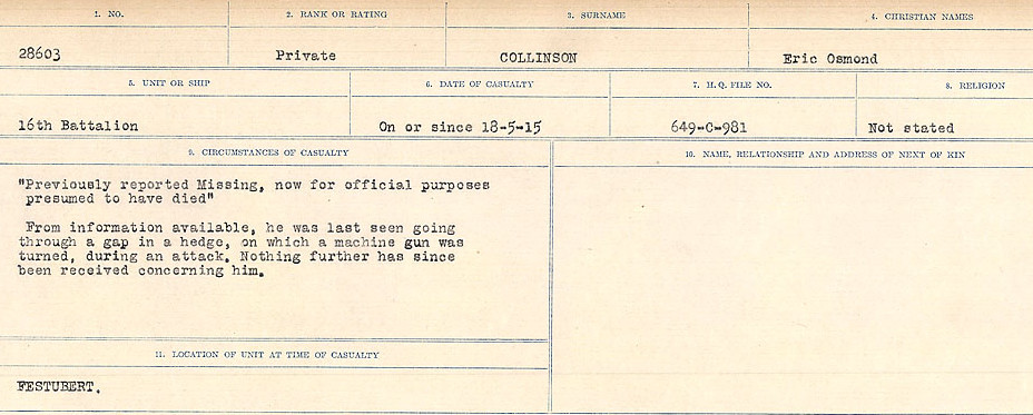 Circumstances of Death Registers