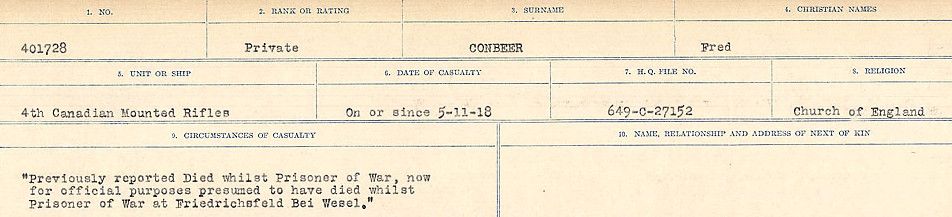 Circumstances of Death Registers