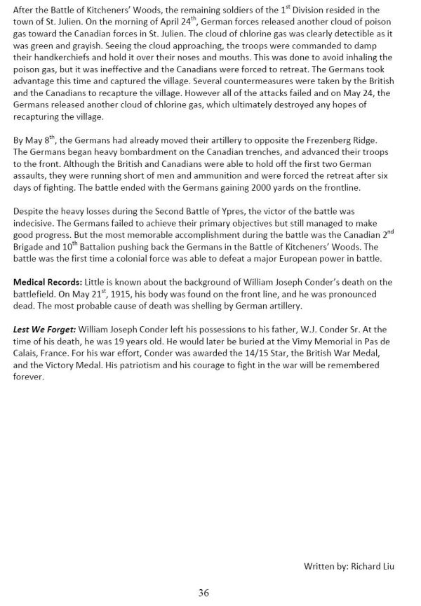 Oakville Remembers Biography (page 2)