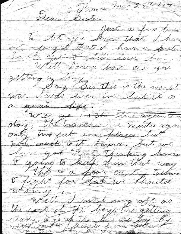 Letter to sister Laura