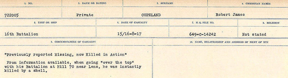 Circumstances of Death Registers