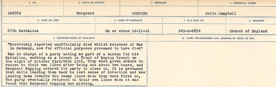 Circumstances of Death Registers