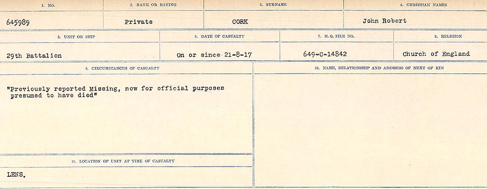 Circumstances of Death Registers