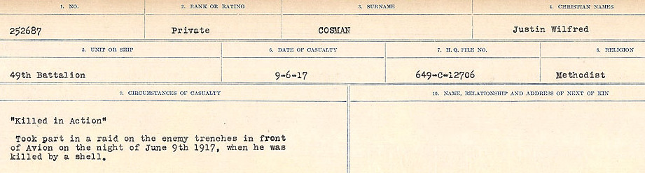 Circumstances of Death Registers