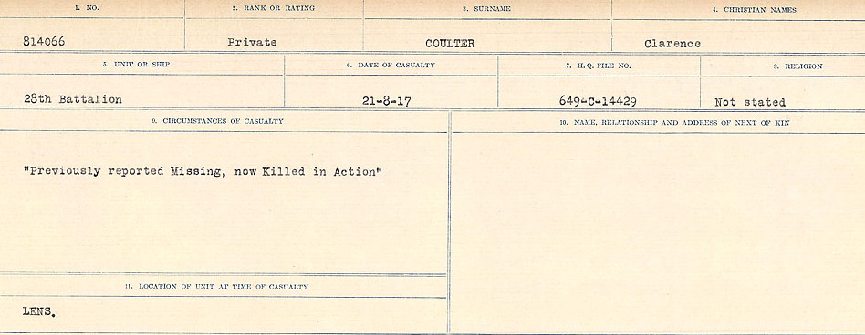 Circumstances of Death Registers