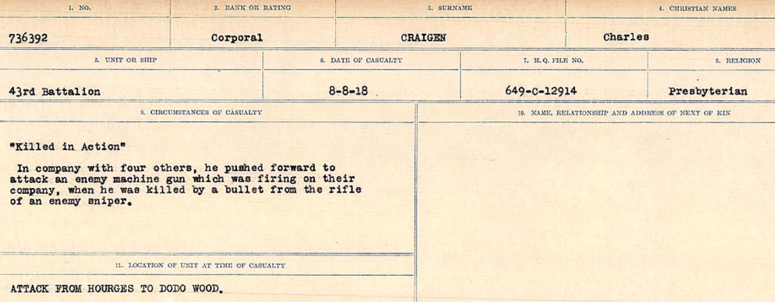 Circumstances of death registers