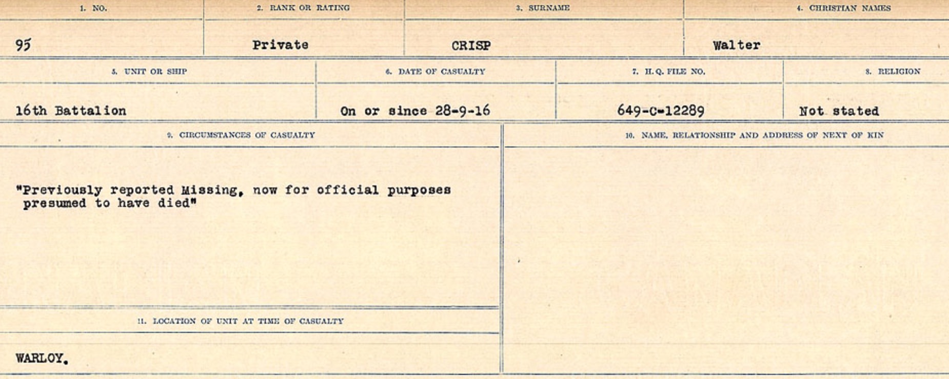 Circumstances of death registers