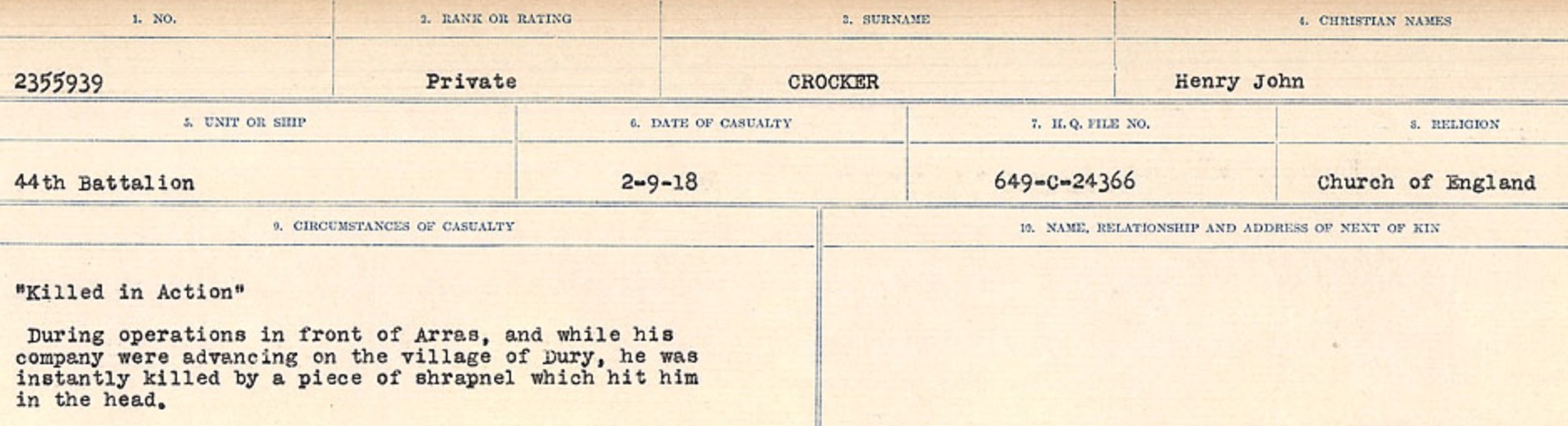 Circumstances of death registers