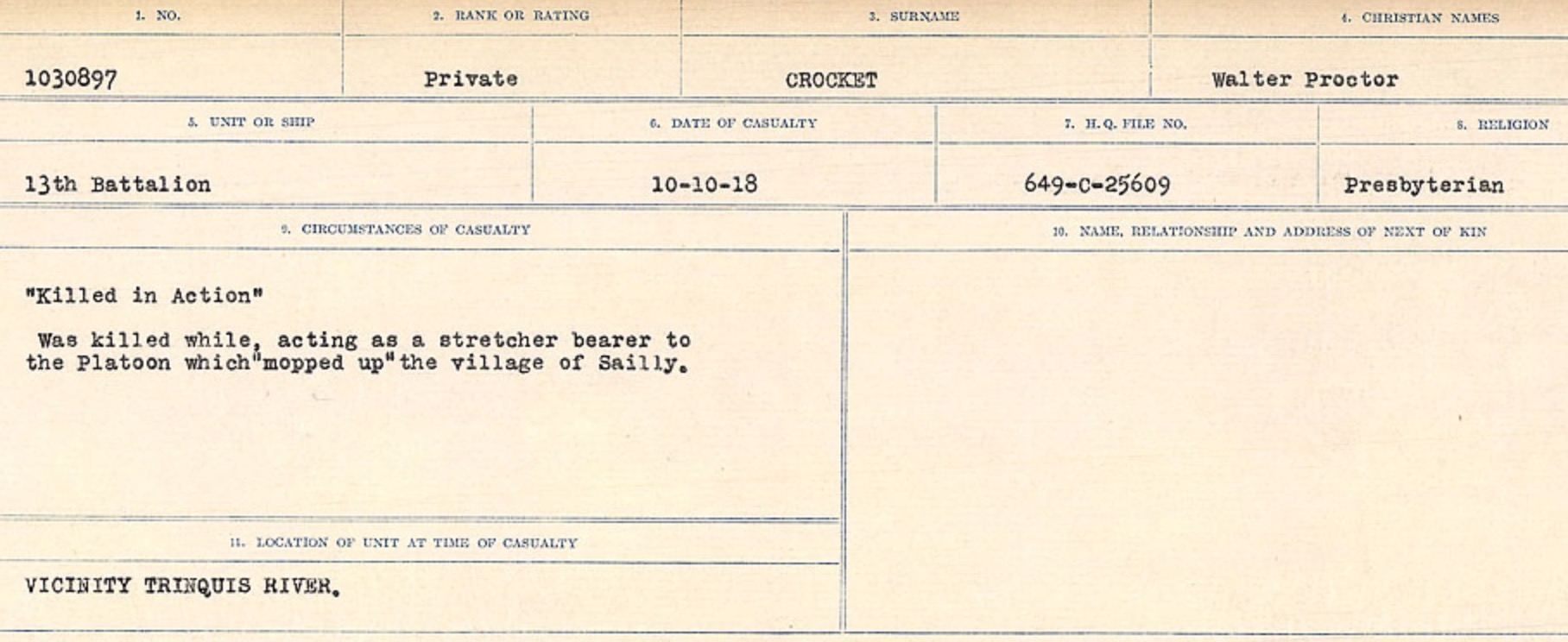 Circumstances of death registers