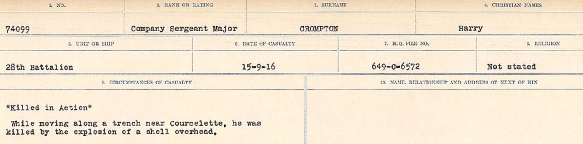 Circumstances of death registers