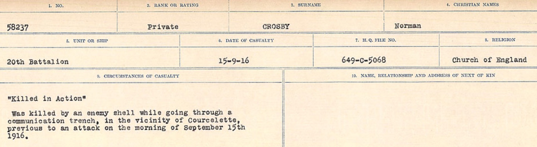 Circumstances of death registers