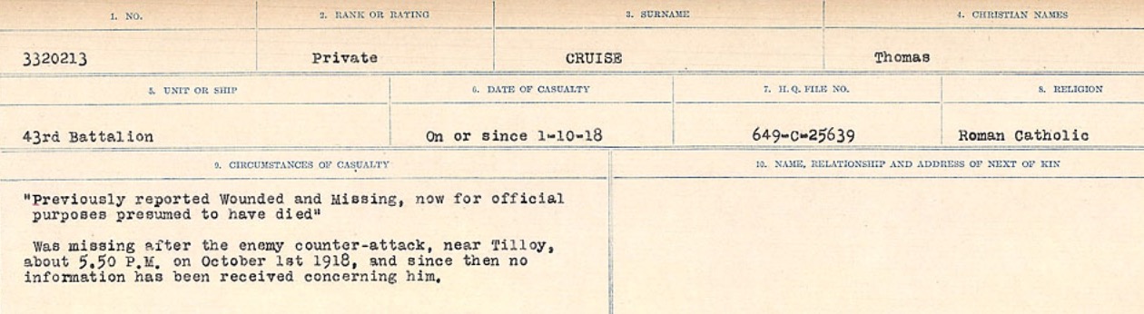 Circumstances of death registers