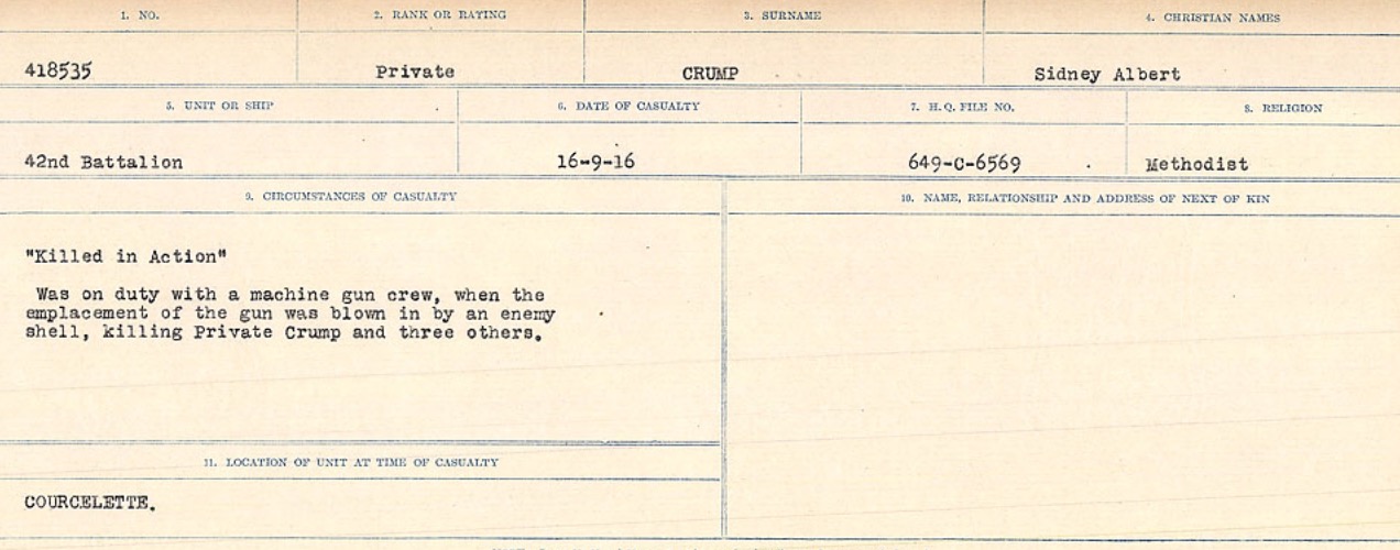 Circumstances of death registers