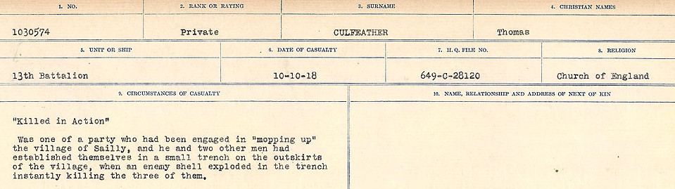 Circumstances of death registers