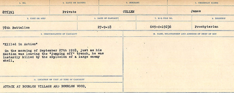 Circumstances of death registers