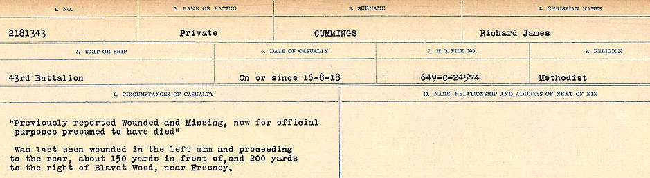Circumstances of death registers