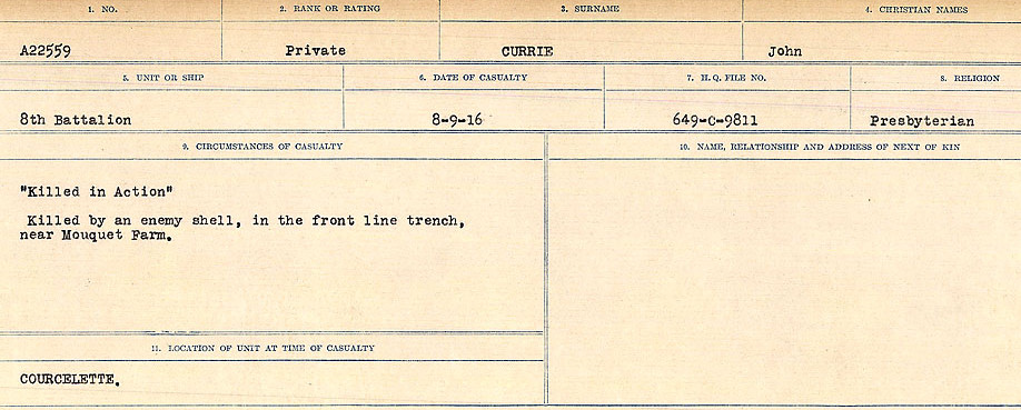 Circumstances of death registers