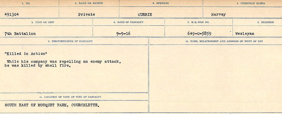 Circumstances of death registers
