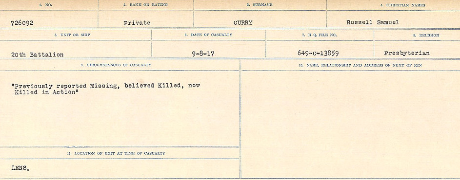 Circumstances of death registers