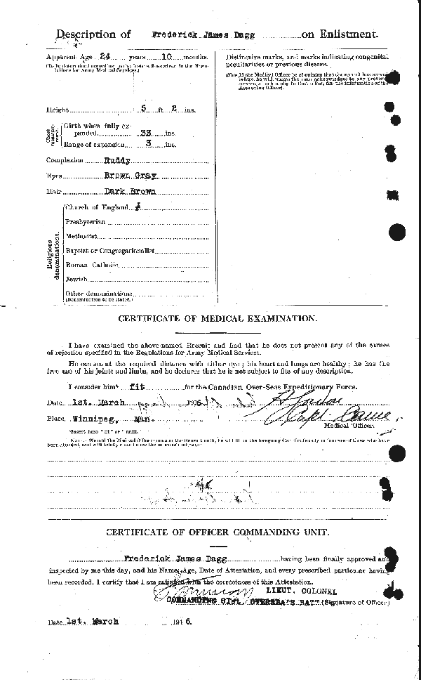 Attestation Papers (Reverse)