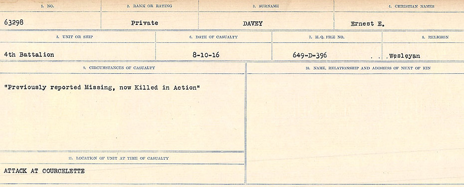 Circumstances of death registers