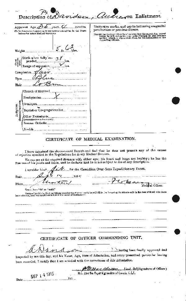 Attestation Papers (Reverse)