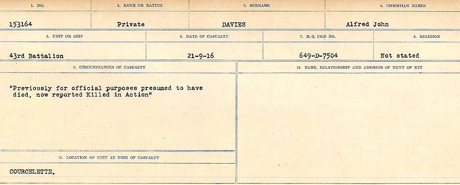 Circumstances of death registers