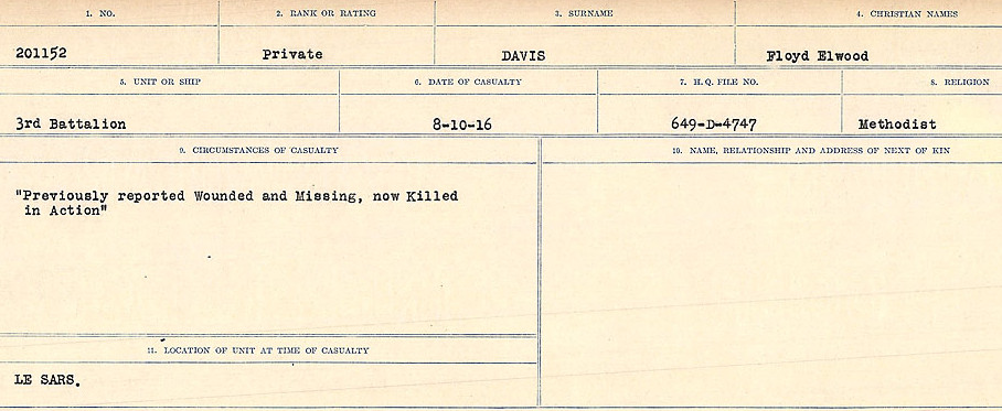 Circumstances of death registers