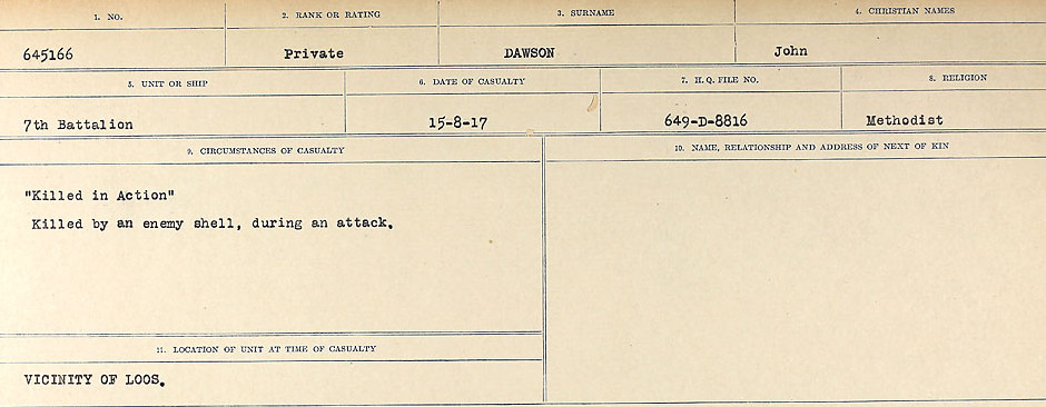 Circumstances of death registers