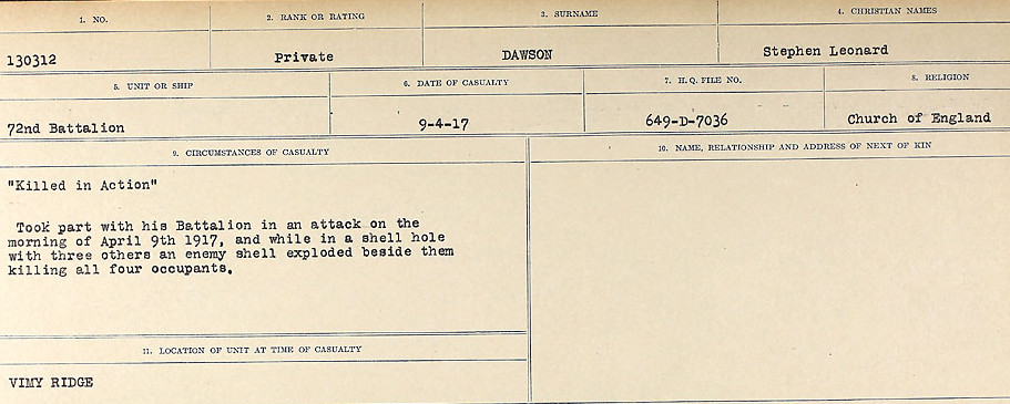 Circumstances of death registers