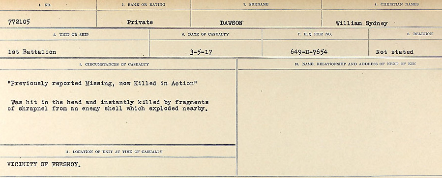 Circumstances of death registers