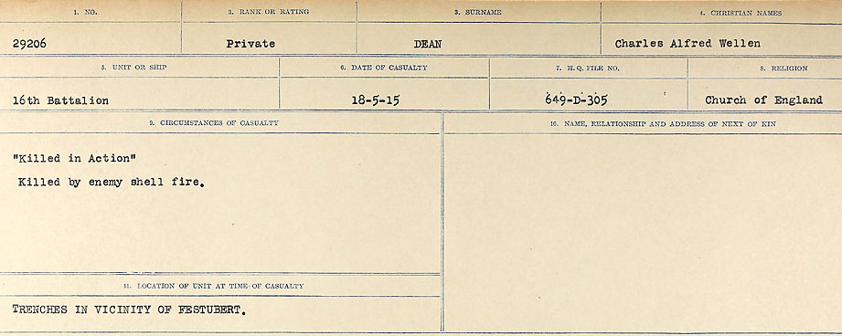 Circumstances of death registers