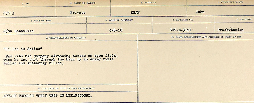 Circumstances of death registers